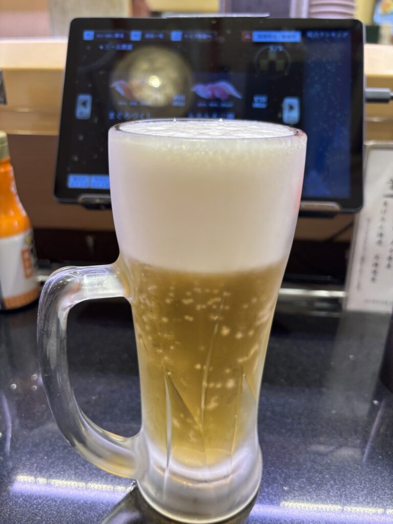 Conveyor Belt Sushi Katsu, Meguro Branch　beer